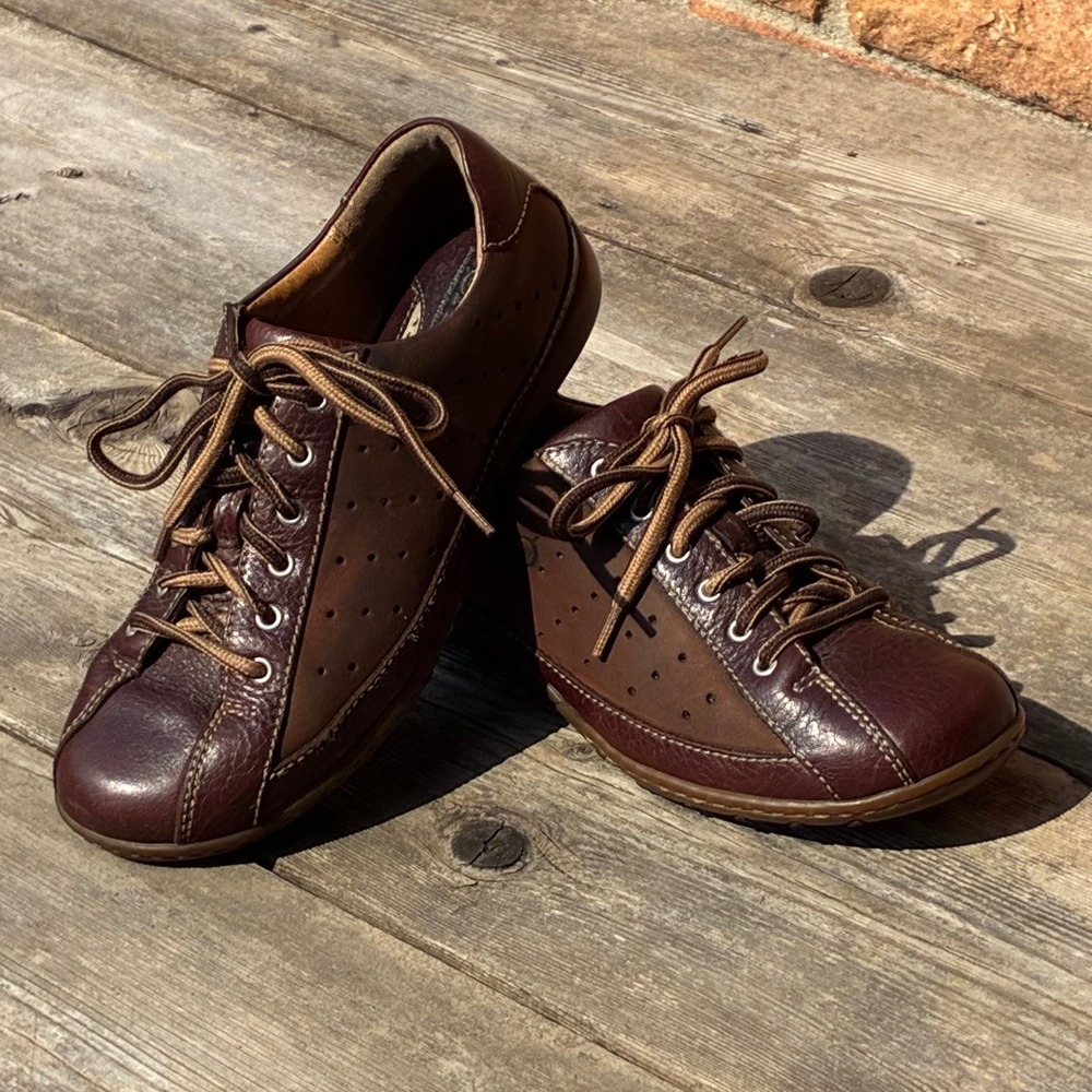 Born Hawkeye Womens 6 M/W W0578 Brown Leather Oxford Lace Up Comfort Shoes 36.5 - Picture 10 of 10